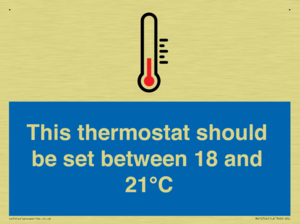 This thermostat should be set between 18 and 21°C